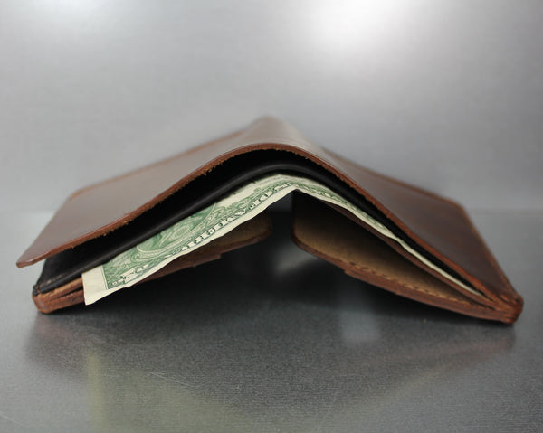 bifold brown leather wallet