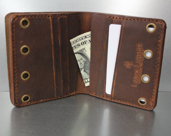 bifold brown leather wallet