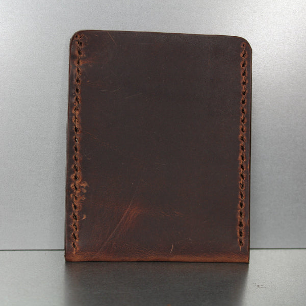 Minimalist brown leather wallet