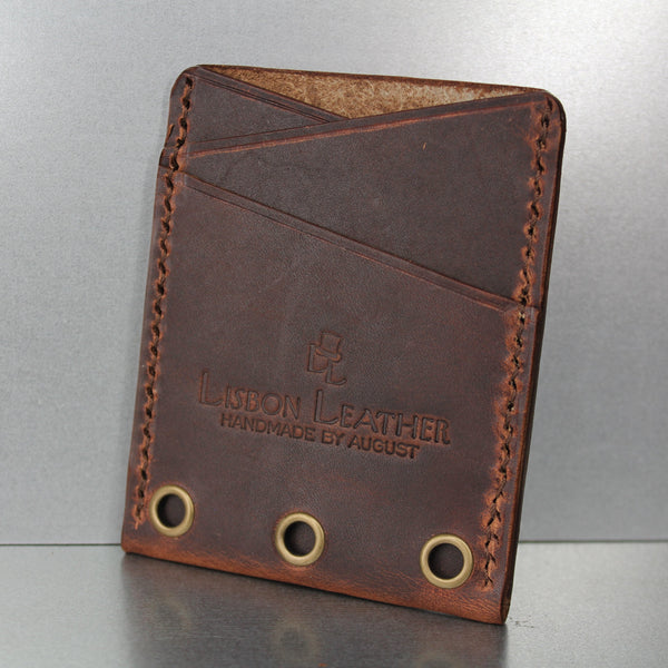 Minimalist brown leather wallet