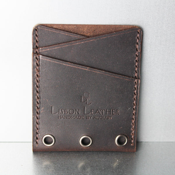 dark brown leather wallet