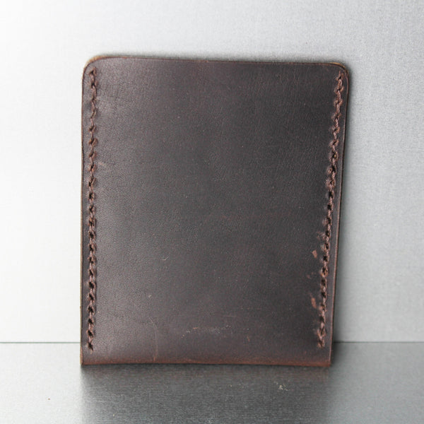 dark brown leather wallet