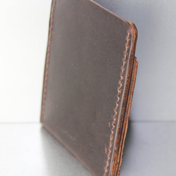 dark brown leather wallet