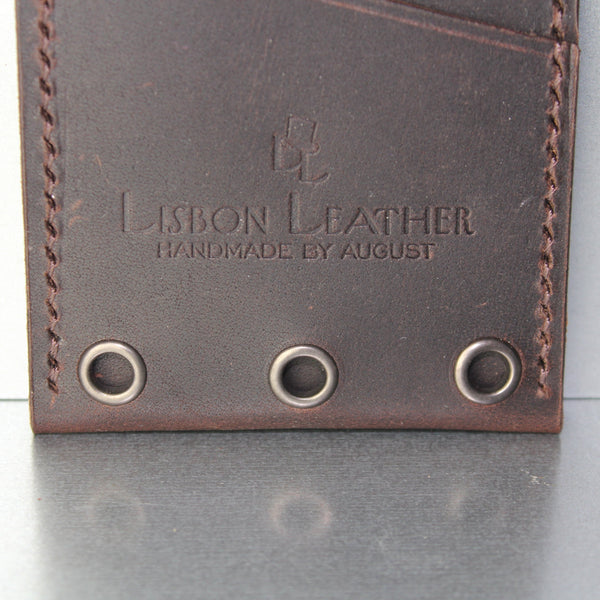 dark brown leather wallet