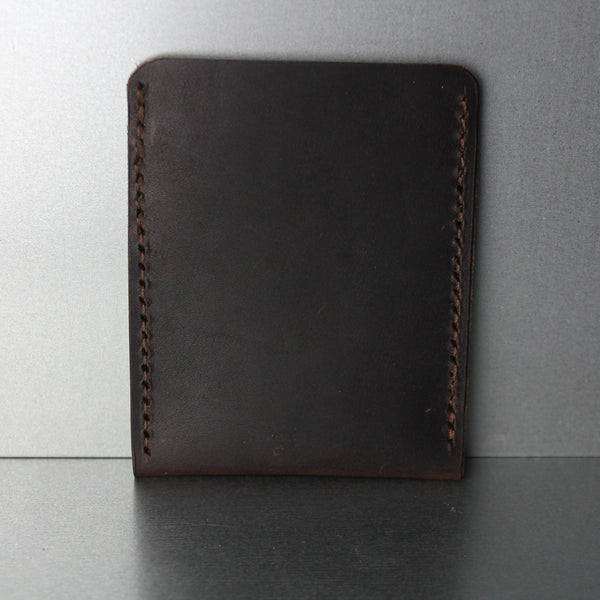 Minimalist 2 color brown leather wallet